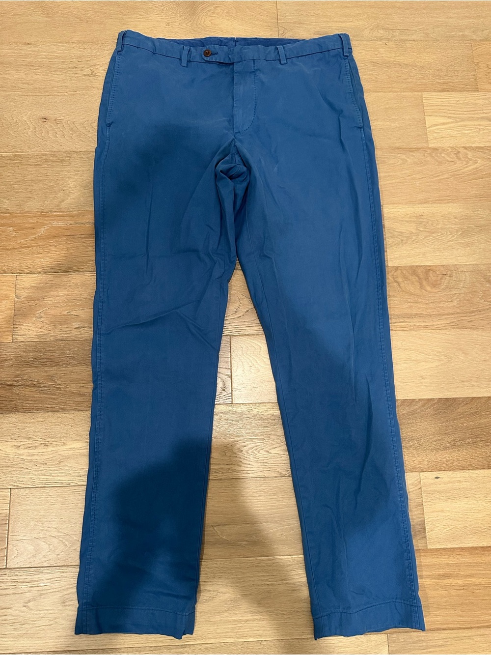 Sid Mashburn Pants Garment-Dyed Chino Trouser Blue Twill Sz 38 Mens